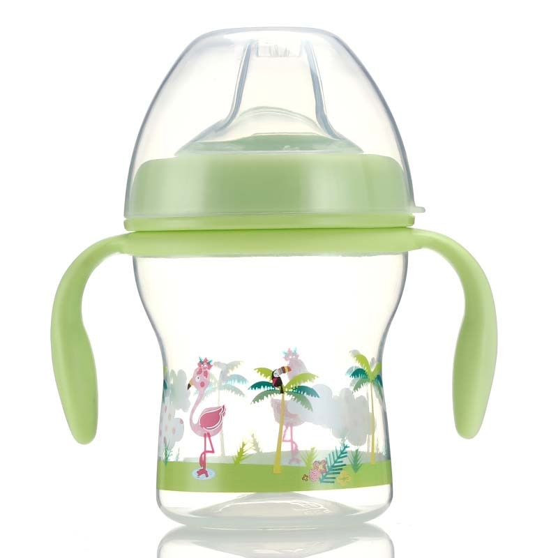 Safely Baby Water Milk Training Bottle Children Leak-proof Drinking Cups Baby Sippy Cup Feeding Drinking Handle Bottles 240ML